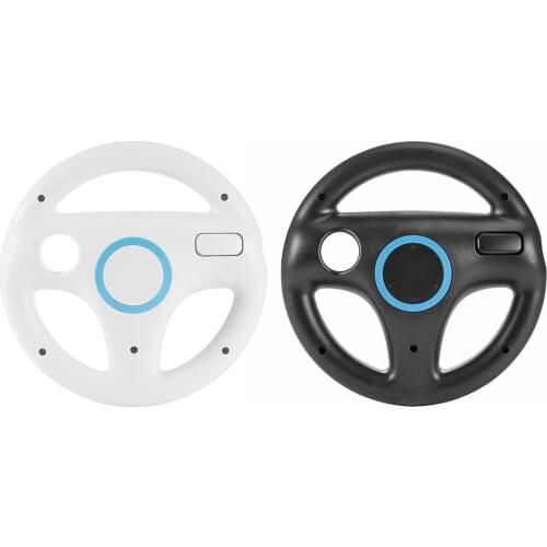 Racing Steering Games Remote Controller Console Plastic Steering Wheel for Nintend Wii Mario Kart Game Accessories