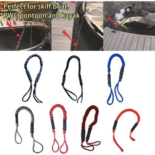 4 FT -5.5FT Bungee Dock Line Mooring Rope for Boat 4 ft 1 Ropes Rope Bungee Cord Dockline Boats Kayak Accessories