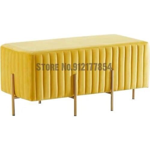 Nordic Dressing Stool Makeup Chair Ins Net Red Fabric Shoe Changing Stool Modern Sofa Footstool Creative Low Stool