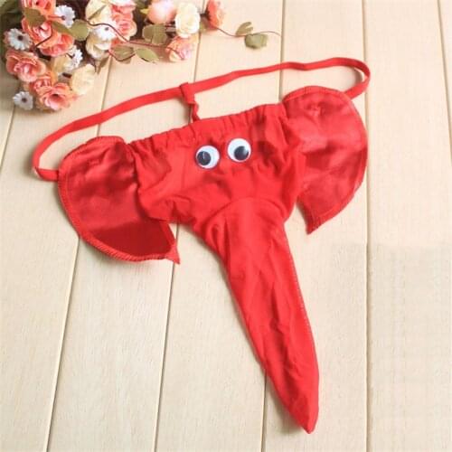 Sexy Men Underwear Elephant Bulge Pouch G String Mens Elastic T-Back Lingerie Thong Erotic Lingerie Underpants Sexy Panties