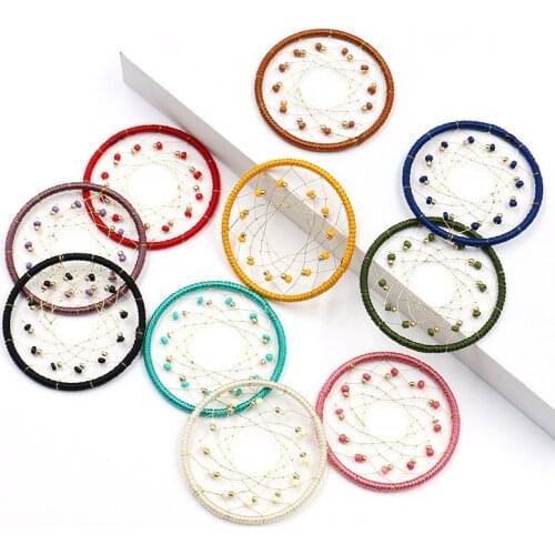 6pcs DIY Decoration Prop Durable Handmade Hoop Dreamcatcher Pendant Base DIY Jewelry Necklace Making