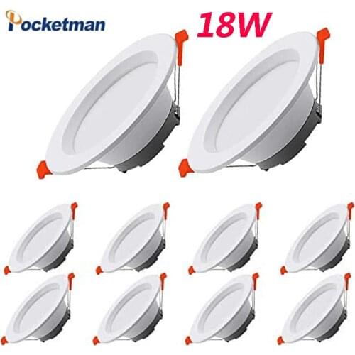18W 220V LED Recessed Downlight IP65 Waterproof Ceilling Lamp Integrated Ultra Slim Down Lights LED Driver Included