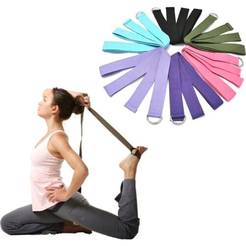 Yoga Stretch Strap Adjustable Sport Yoga Belt Fitness Gym Strap Arm Legs Waist Exercise Training Rope Polyester Cotton Band Belt