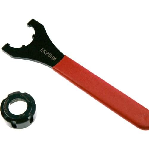 Pouvoir ER25UM Type Clamping Nut And Wrench CNC Milling Lathe Precision Spanner