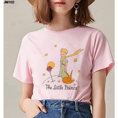Little Prince Art Print Female Clothing T-shirt Streetwear Beautiful Short Sleeve Tshirt Harajuku Hip Hop Hipster Women T Shirt