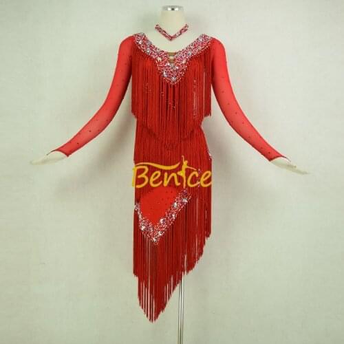 Free Shipping Latin Dance Skirt For Women Professional Sumba Dancing Skirt Adult Rumba QiaQia Latin Dress Latin Performances Dre