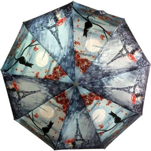 Creative Design Automatic Luxury Umbrella Rain Women Strong Frame Windproof Paraguas Waterproof 3folding 23"9K BigPopular Зонтик