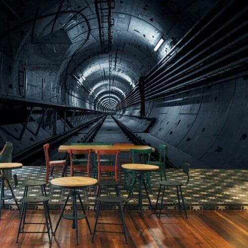 Custom 3d Papel Murals Stereo Expansion Space Tunnel 3d Photo Print Murals 3d Wall Murals Wallpaper 3d Wall paper Mural