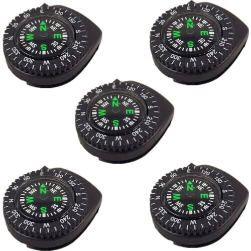 5pcs Mini Portable Compass Watch Band Slip Navigation Compass Wrist Camp Navigation Compass Watch Strap