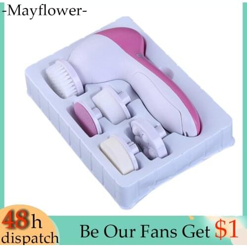5 In 1 Electric Facial Cleanser Face Cleaning Machine Skin Pore Cleaner Body Cleansing Massage Brush Face Wash Skin Care Product