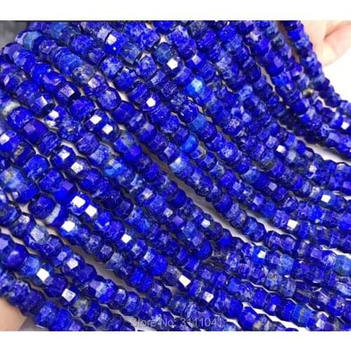 Loose beads blue lapis roundel faceted 8*5mm 14inch for DIY jewelry making FPPJ wholesale beads nature