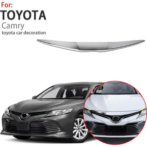 Loyalty for Toyota Camry 2018-2020 Front Bumper Hood Grille Grill Engine Lid Strip Cover Trim ABS Car Accessories Products