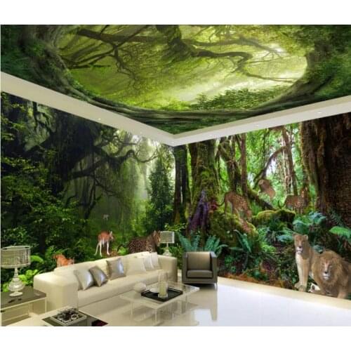 Kids wallpaper Custom wallpaper Forest animals 3d wall murals 3 d wallpaper for walls