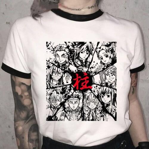 Demon Slayer Kimetsu No Yaiba T Shirt Women Demon Slayer Tshirt Unisex Hot Japanese Anime Tanjirou Kamado Graphic Tees Female