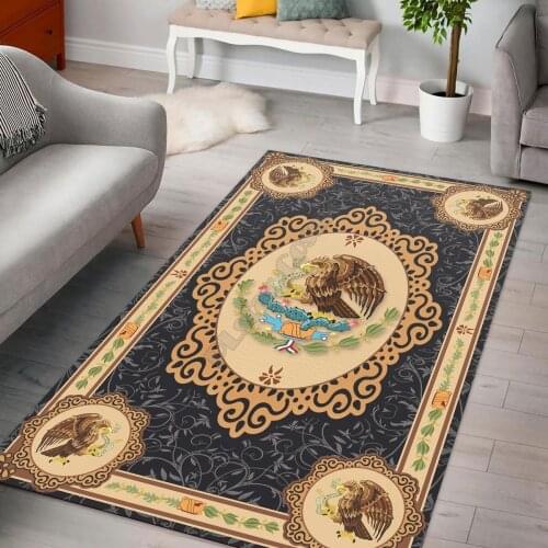 Mexico Coat of Arms Rug carpet Square Anti-Skid Area Floor Mat 3D Rug Non-slip Mat Dining Room Living Room Soft Bedroom Carpet