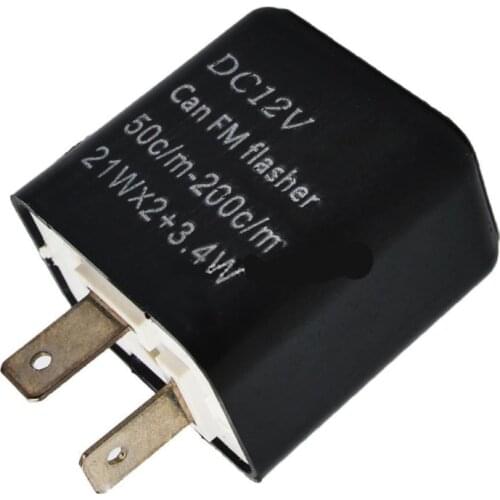 Motorcycle 12V 2-PIN Adjustable Frequency LED Turn Signal LED Flasher Blinker Adjustable Relay Motorbike Accessories