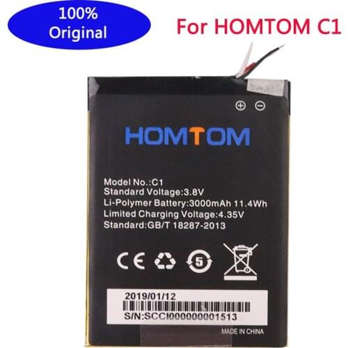 100% New High Quality battery HOMTOM C1 3000mAh For Homtom C1 Bateria Batterie Cell Phone Batteries