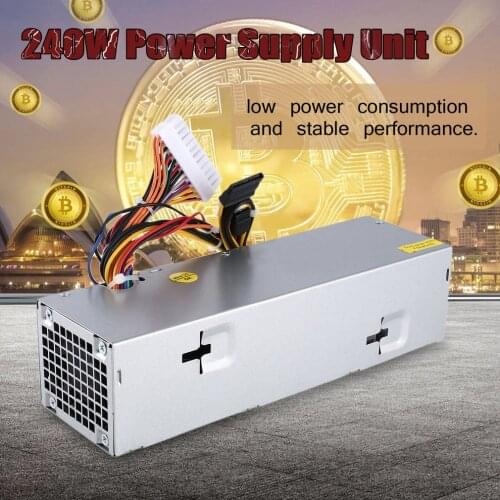 New 240W Desktop Power Supply Car Unit PSU For Dell Optiplex H240ES-00 H240AS-00 AC240ES-00 AC240AS-00 L240AS with Cooling Fan