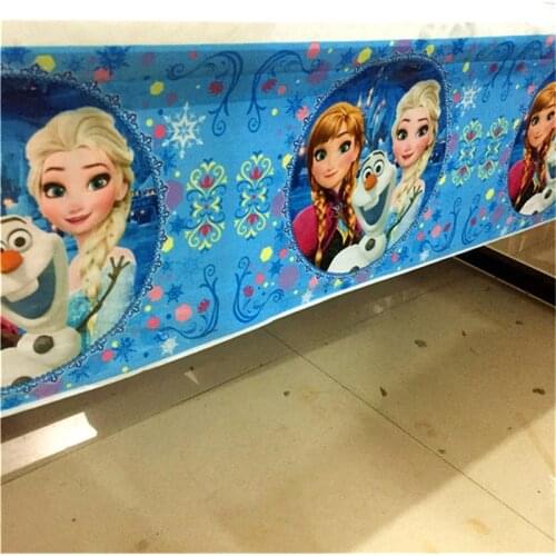 Party Supply 1pcs Tablecover Disney Frozen Elsa Theme Wedding Girl Birthday Party Decoration Disposable Tablecloth 132x230cm