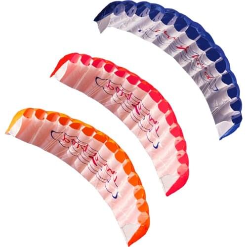 Outdoor Fun Sports Power Dual Line Stunt Parafoil Parachute Rainbow Sports Beach Kite For Beginner