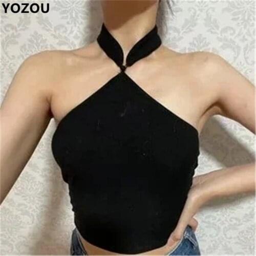 Y2k Sexy Summer Womens Tube Top 2021 Corset EGirl Off Shoulder Backless Cotton Halter Crop Tops Vest Green Black Blue Gray