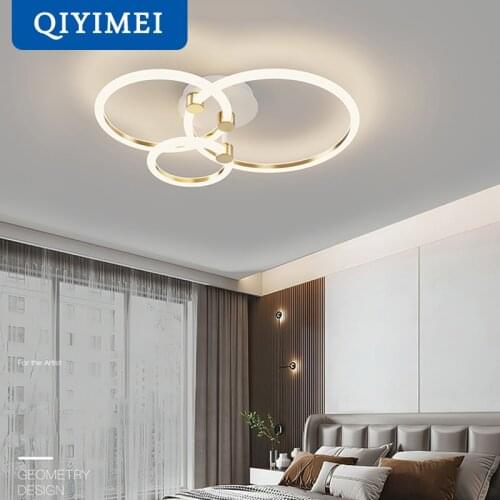 Modern LED Acrylic Chandelier For Bedroom Living Room Lamp Indoor Lighting Dimmable With Remote control AC85-260V Fixtures