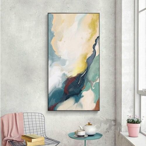 Modern Golden Wall Art Picture Abstract Gold Foil Block Painting Pink Poster Print for Living Room Colorful Big Size Tableaux