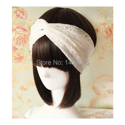 240pcs/lot 2015 new Women Stretch lace Twist Headband Turban Sport Yoga Head Wrap Bandana Headwear lace head band