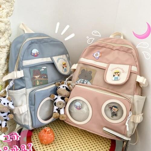 Women Backpacks For Teenage Girl School Bags 2021 New Transparent Backpack School Student Waterproof Large-capacity Schoolbag