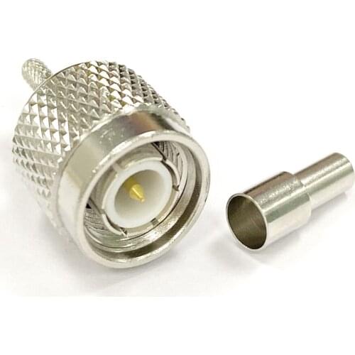 1PC TNC Male Plug RF Coax Connector Crimp for RG316 RG174 Cable Straight Nickelplated NEW wholesale