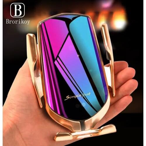 10W Fast Car Wireless Charger Air Conditioning Vent Electric Wireless Charging Phone Holder For iPhone 12 11 XS Huawei P40 Pro