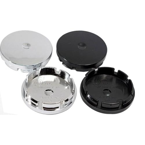 4pcs/Set 56mm Car Wheel Center Hub Caps Universal ABS Vehicle Tyre Tire Rim Cover Protector Decorations Silver/black