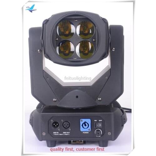 8/lot)Mini Profile 4x25w lyre Compact LED Moving Head Beam Spot DMX Wash Lights