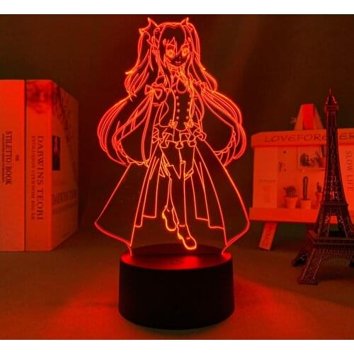 Anime Led Light Seraph of The End Shinoa Hiragi Figure for Bedroom Decorative Light Birthday Gift Manga Lamp Seraph of The End