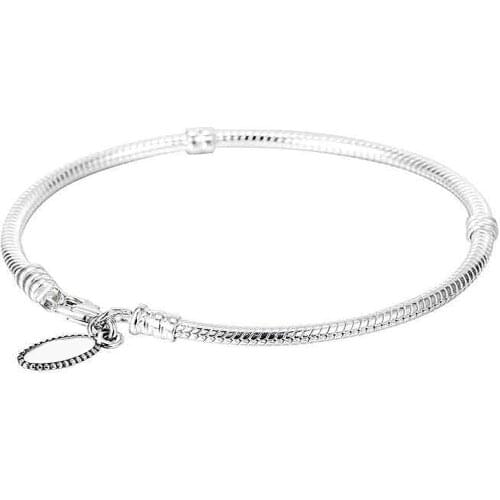 Original Lobster Claw Clasp Snake Chain Basic Bracelet Bangle Fit 925 Sterling Silver Bead Charm Bracelet Diy Europe Jewelry