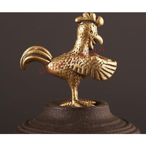 Solid pure brass, small Golden Chicken pendant / key chain pendant, exquisite handicraft Trinket