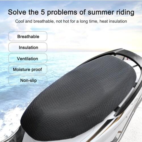 Motorcycle Seat Cushion Cover XL//XXXL Net 3D Mesh Protector Insulation Cushion Cover for Electric Bike Universal