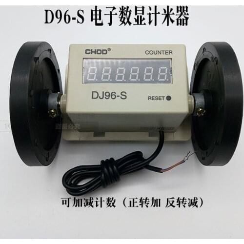 DJ96-S Electronic Length Counter Meter Wheel Textile Digital Display Meter Counter