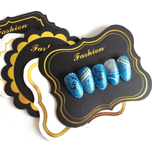 10pcs Nail Art Display Board Showing Shelf Nail Tips Work Showing Card Japanese Style Nails Present Plate Hard Card Nail Tools