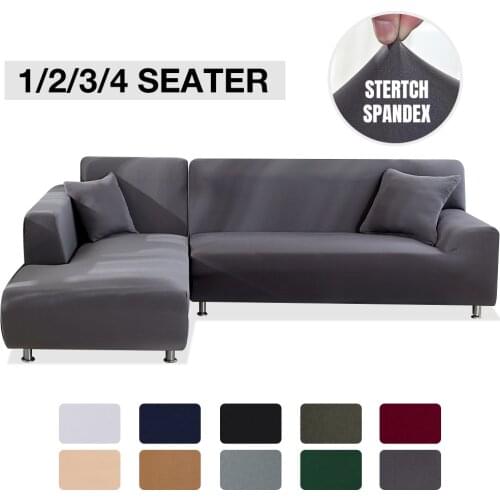 Elastic Stretch Sofa Cover 1/2/3/4 Seater Sof Slipcover Couch Covers for Universal Sofas Livingroom Sectional L Shaped Slipcover