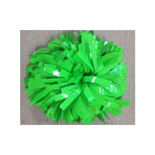 Baton Handle Pom Poms 3/4"x 6" Cheerleader Poms Wet Look Plastic Green Wholesale