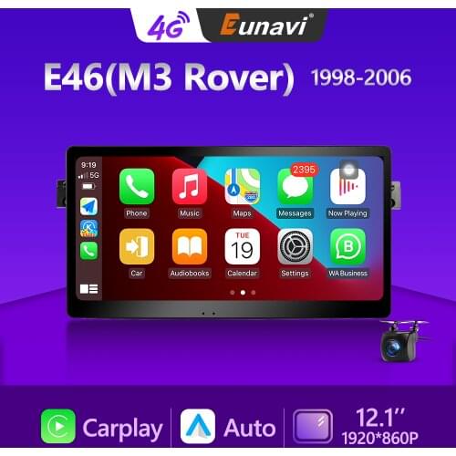 Eunavi 1 Din Android Car multimedia player for BMW E46 M3 318i 320i 325i Radio Stereo GPS Navagation Touch screen no dvd 9inch