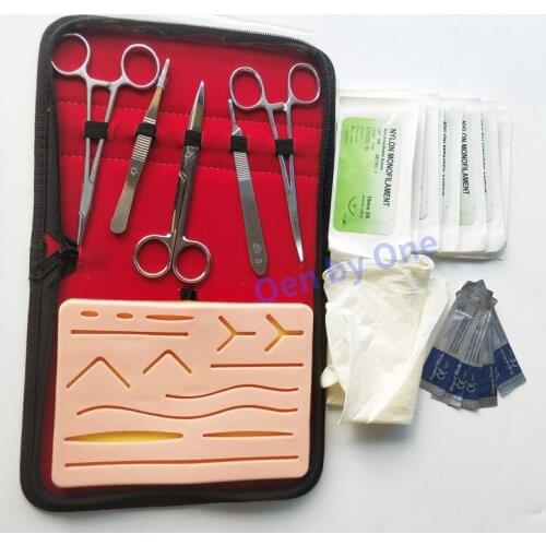 Surgical Suture Kit Skin Operate Pad Suturas Suture Needle Scissors Tools Kit Teaching Equipment Medical Science Practice Sets