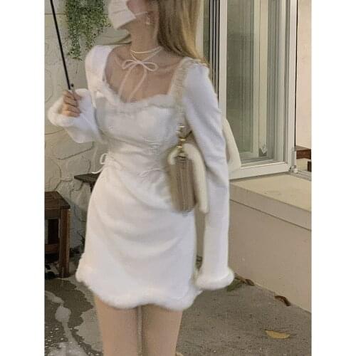 Модные вязаные платья Little croaker China At AliExpress