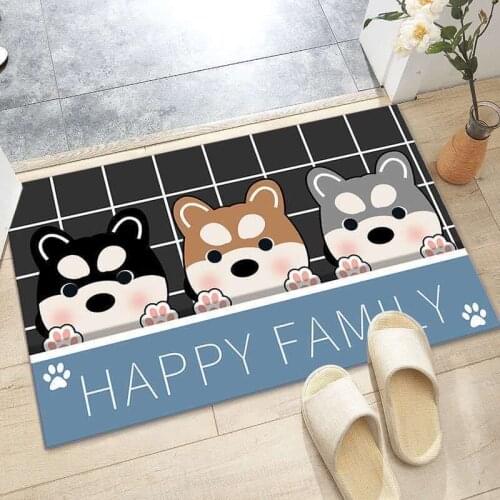 Cute Animal Bedroom Door Mat Non-slip Carpet Soft Mat Cute Home Bathroom Balcony Doorway Hallway Absorbent Doormat