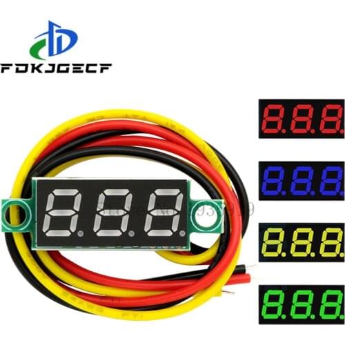 0.28 inch DC 0-100V 3-Wire Mini Gauge voltage meter Voltmeter LED Display Digital Panel Voltmeter Meter Detector Monitor Tools