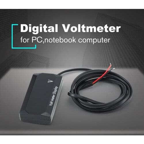 Mini LED Display Digital Voltmeter Panel Volt Voltage Meter Tester Reverse Connection Protection 12V for Car Motorcycle
