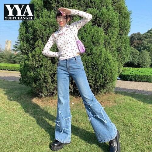 Fashion Womens New Casual Jeans Office Lady Pockets Zippers High Quality Vintage Flare Pants Korean Style Stretch Pants