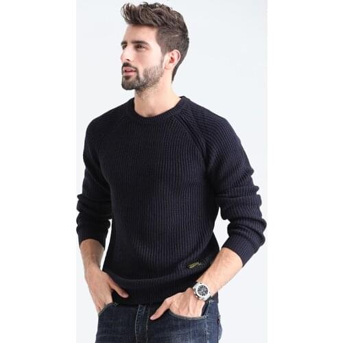 TFU Men 2020 Autumn New Casual Knitted Acrylic Warm Sweaters Pullover Men Brand Spring Fashion O-Neck Solid Color Sweater Men