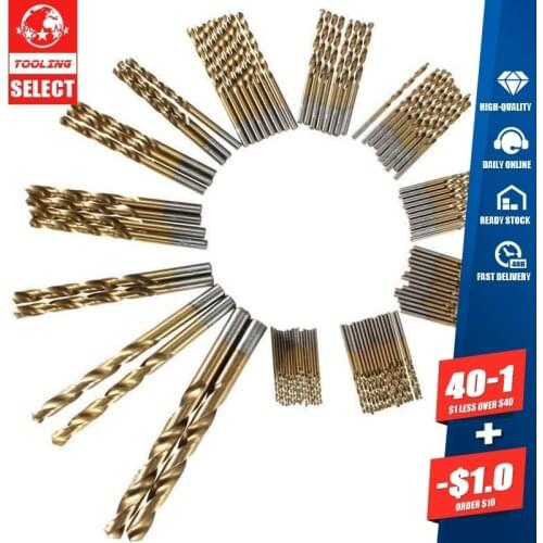 99Pcs 1.5-10mm Twist Drill Bit Set Bits For Metal Titanium Straight Shank Electric Drill Power Tools Accessories
